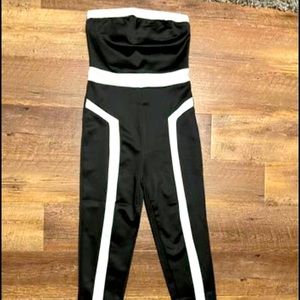 Black and white one piece jumpsuit